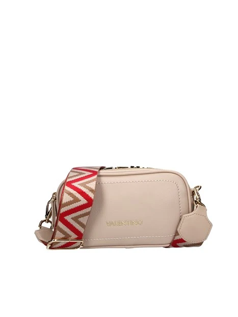 BORSA A SPALLA CON LOGO MOSAICO DONNA BEIGE