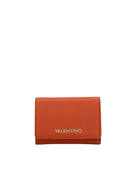 PORTAFOGLIO IN ECOPELLE CON LOGO DONNA ARANCIO