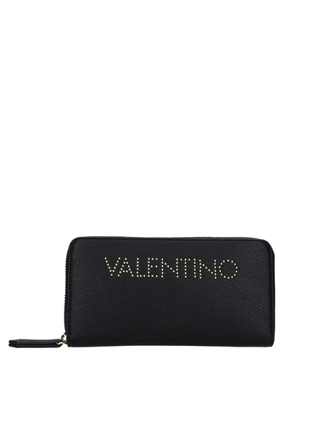 PORTAFOGLIO GRANDE CON ZIP ORO DONNA NERO