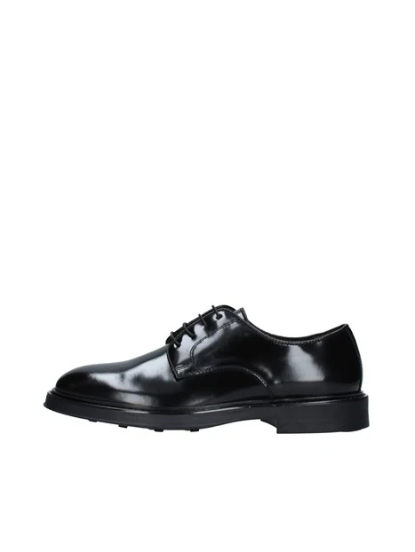 STRINGATE OXFORD IN PELLE ABRASIVATA UOMO NERO