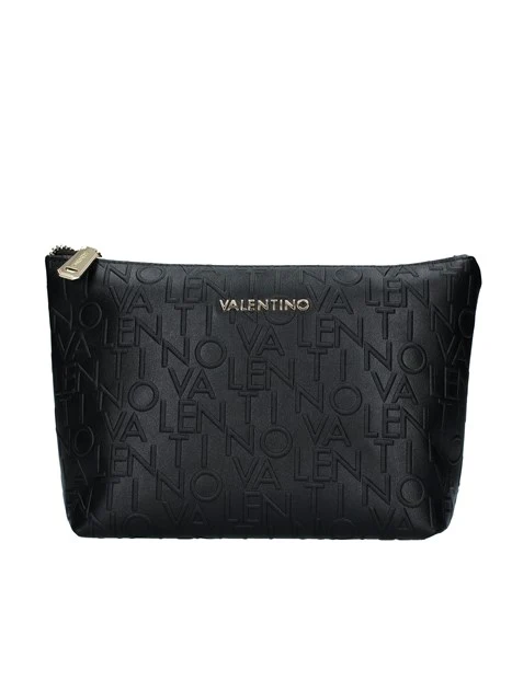 BEAUTY CASE GRANDE CON LETTERE IN RILIEVO DONNA NERO