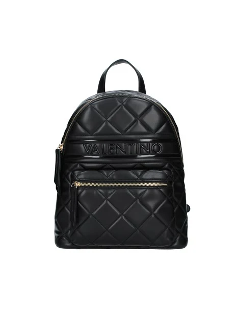 ZAINO TRAPUNTATO CON LOGO DONNA NERO