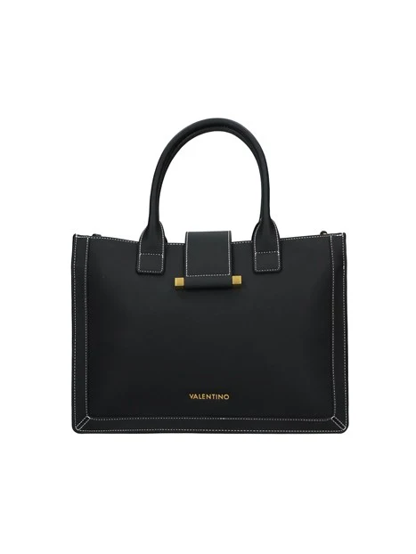 BORSA A MANO CON  DOPPIA TRACOLLA DONNA NERO