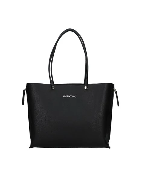 BORSA A SPALLA CON  ZIP LATERALI DONNA NERO