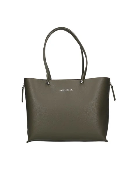 BORSA A SPALLA CON  ZIP LATERALI DONNA VERDE