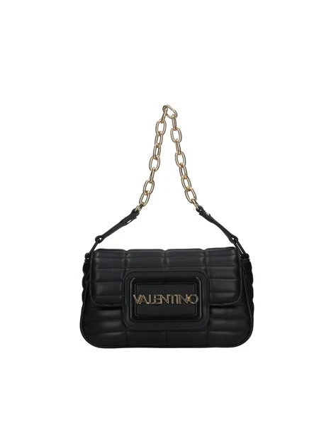 BORSA A SPALLA CON TRAPUNTATURA RETANGOLARE DONNA NERO