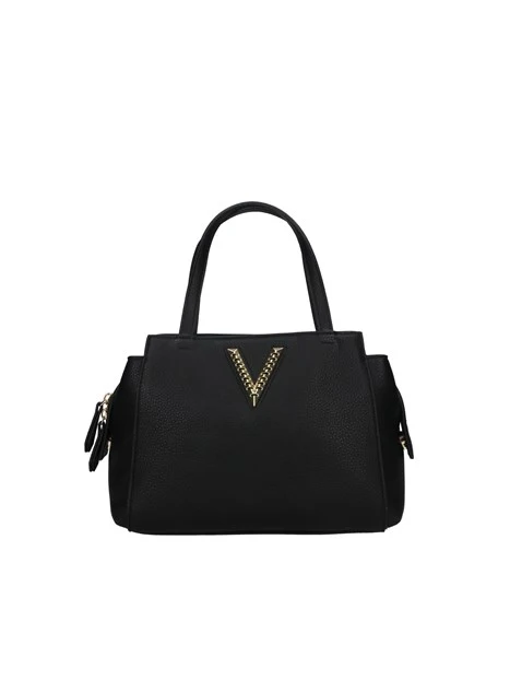BORSA A MANO CON MONOGRAMMA IN RILIEVO DONNA NERO