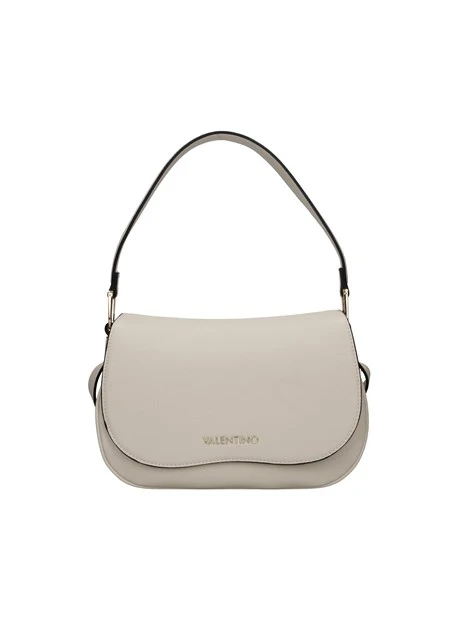 BORSA A SPALLA CON ZIP POSTERIORE DONNA ECRU