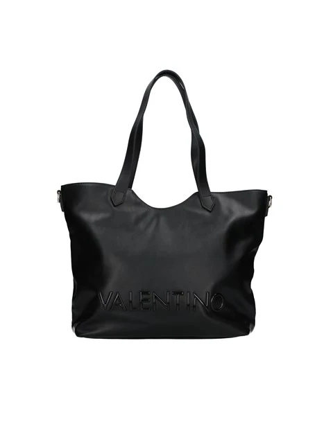 BORSA A SPALLA MORBIDA CON LOGO DONNA NERO