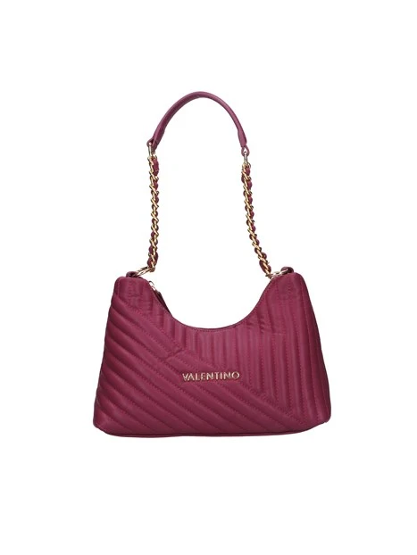 BORSA A SPALLA CON TRAMA TRAPUNTATA DONNA VIOLA