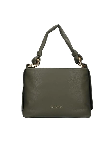 BORSA A SPALLA CON ANELLI IN CATENA DONNA VERDE