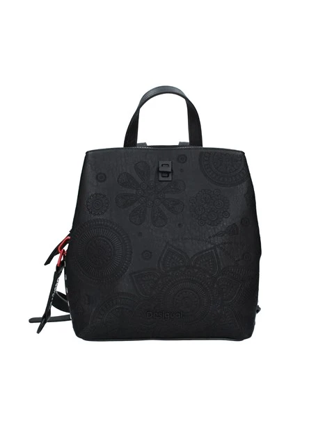 ZAINO CON RICAMI IN TINTA DONNA NERO