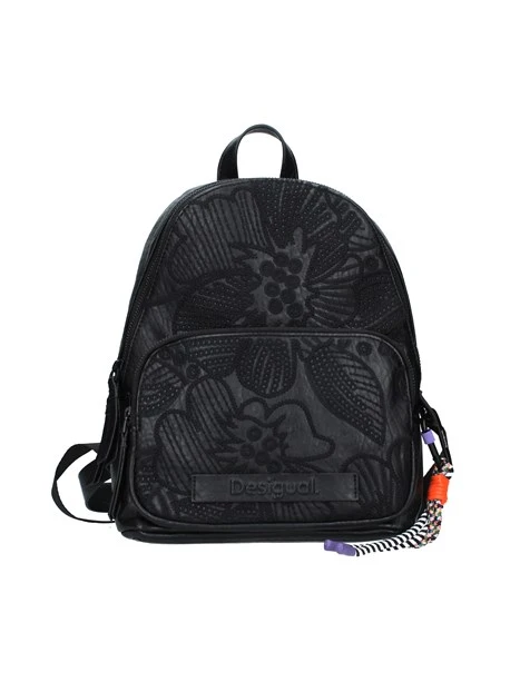 ZAINO PICCOLO CON FIORI RICAMATI DONNA NERO