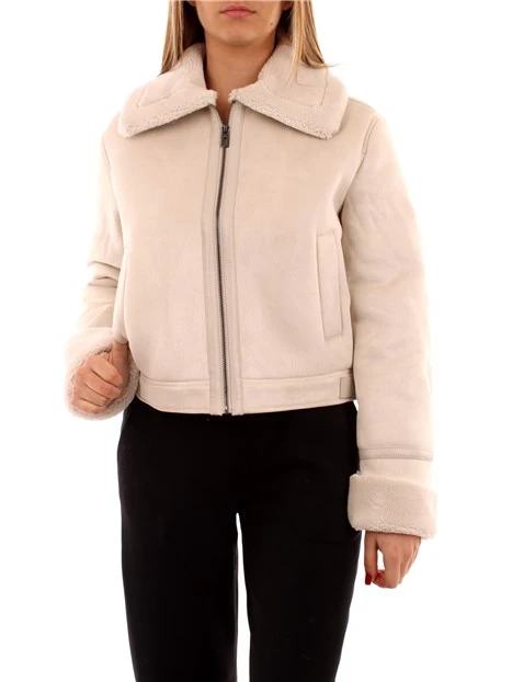 CAPPOTTO CORTO AVIATORE REVERSIBILE DONNA BEIGE