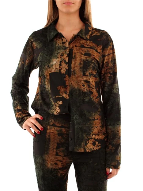 CAMICIA A FANTASIA IN MISTO VISCOSA DONNA