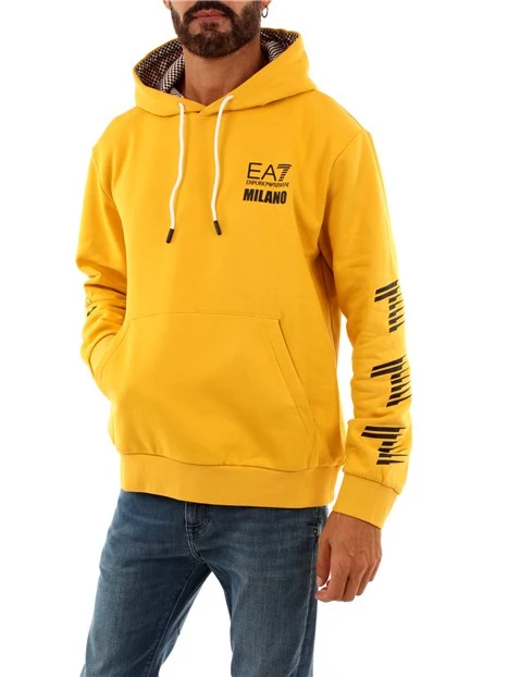 FELPA CON CAPPUCCIO SEVER FEVER UOMO GIALLO