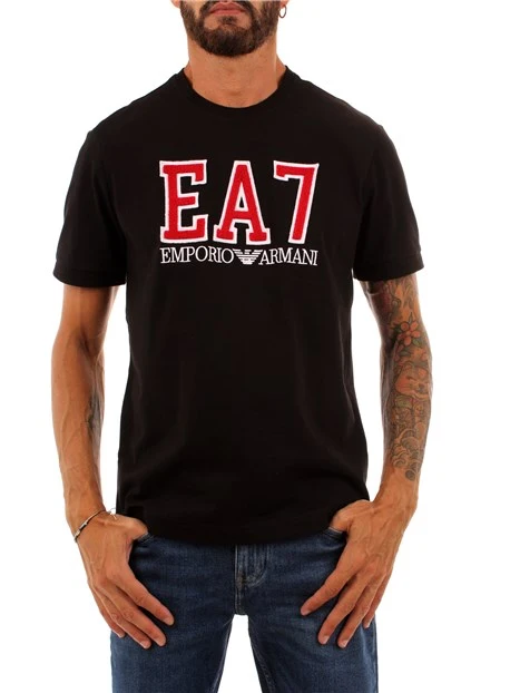 T-SHIRT CON MAXI LOGO EA7 UOMO NERO