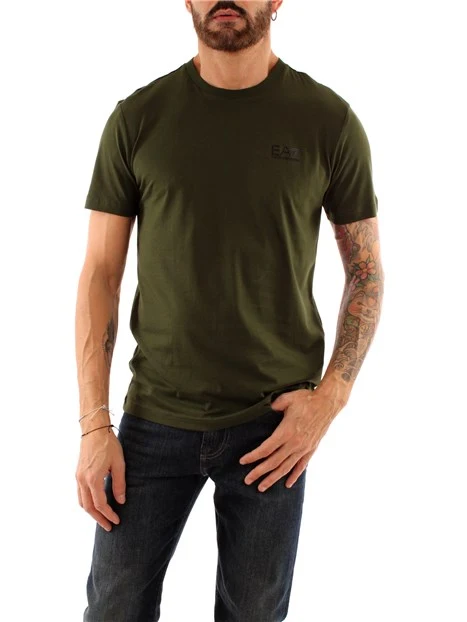 T-SHIRT CON 7 STRISCE POSTERIORI UOMO VERDE