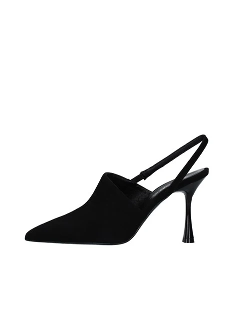 SLINGBACK IN PELLE DONNA NERO