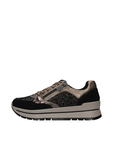 SNEAKERS PLATFORM CON ZIP DONNA NERO