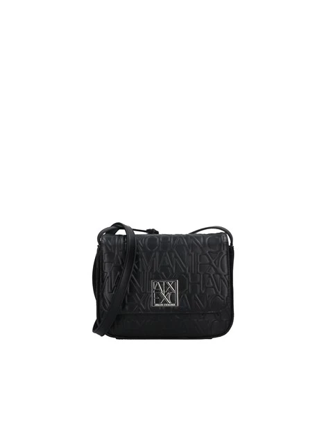 BORSA A TRACOLLA CON TRAMA LOGATA DONNA NERO