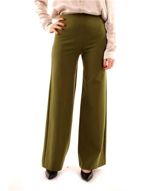 PANTALONI PALAZZO DONNA VERDE