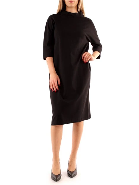 VESTITO A TINTA UNITA DONNA NERO