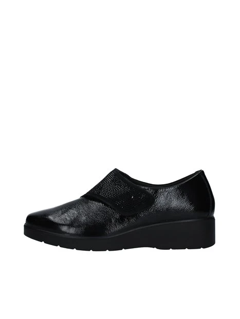 MOCASSINI CON STRAPPO DONNA NERO