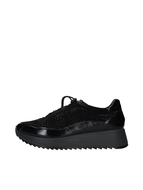 SNEAKERS PLATFORM CON BRILLANTINI MISTI DONNA NERO