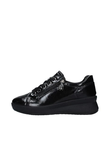 SNEAKERS PLATFORM CON LACCI E ZIP DONNA NERO