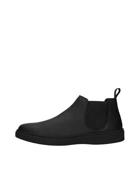 STIVALETTI CHELSEA BASSI IN PELLE UOMO NERO