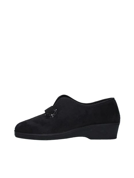 PANTOFOLE CON FASCIA ELASTICA DONNA NERO