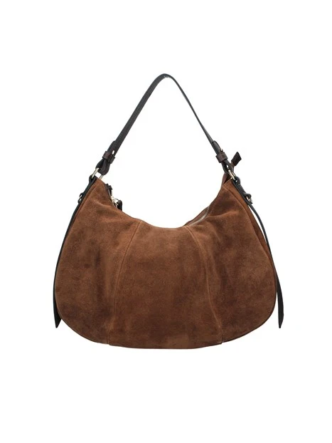 BORSA SHOPPING CON TRACOLLA IN CAMOSCIO DONNA MARRONE