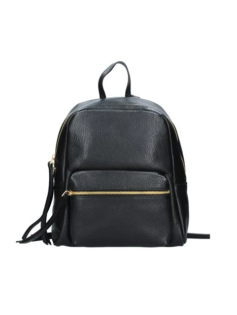 ZAINO IN PELLE CON SPALLACCI SOTTILI DONNA NERO