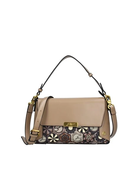BORSA A SPALLA  TEODOSIA CON TRACOLLA REGOLABILE DONNA BEIGE