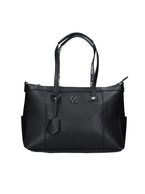 BORSA SHOPPING DENISE CON TASCHE ESTERNE DONNA NERO