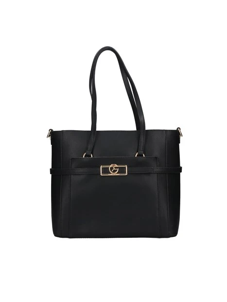 BORSA A SPALLA LADY SHOPPING IN ECOPELLE DONNA NERO