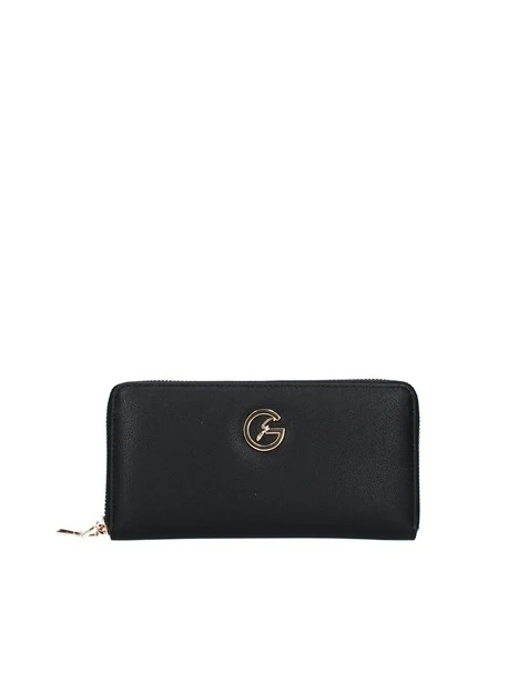 PORTAFOGLIO LADY GRANDE CON LOGO DONNA NERO