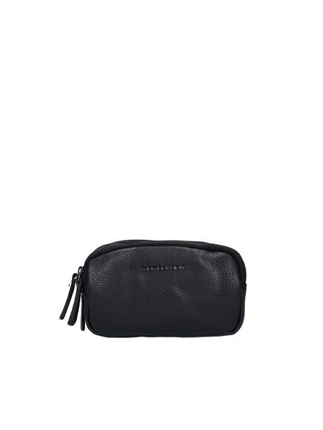 POCHETTE A TRE SCOMPARTI IN SIMIL PELLE UOMO NERO