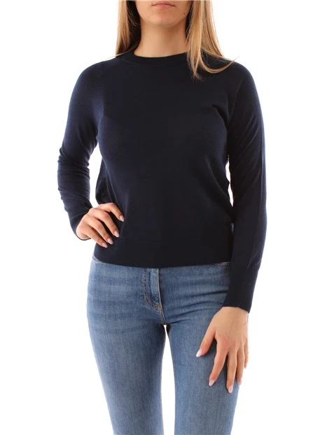 MAGLIA GIROCOLLO IN MISTO LANA DONNA BLU