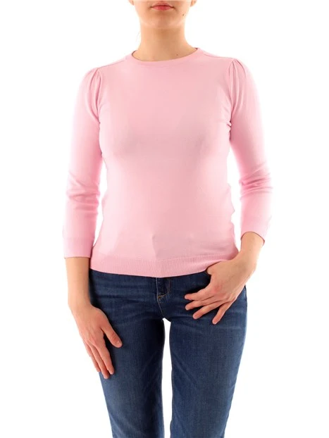 MAGLIA GIROCOLLO IN FILATO DI VISCOSA DONNA ROSA