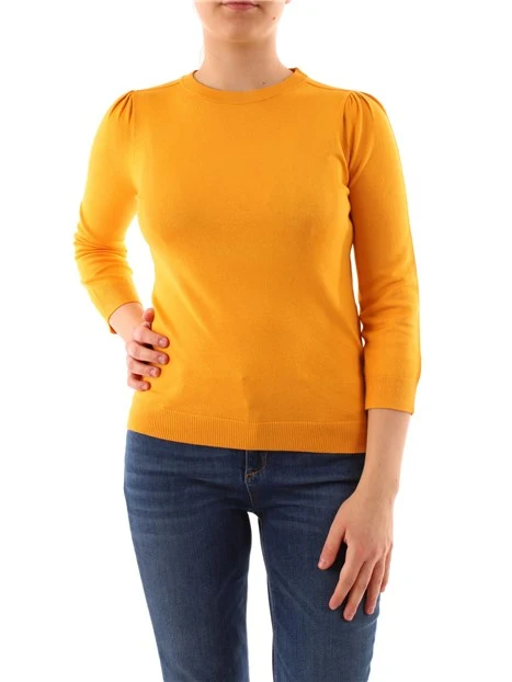 MAGLIA GIROCOLLO IN FILATO DI VISCOSA DONNA GIALLO