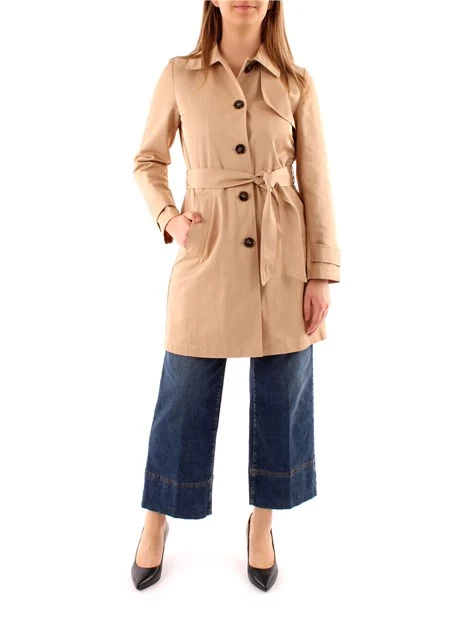 TRENCH MONOPETTO ANTIGOCCIA DONNA BEIGE