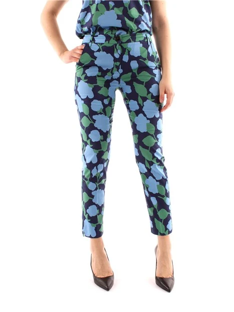 PANTALONI CROPPED A FANTASIA DONNA BLU