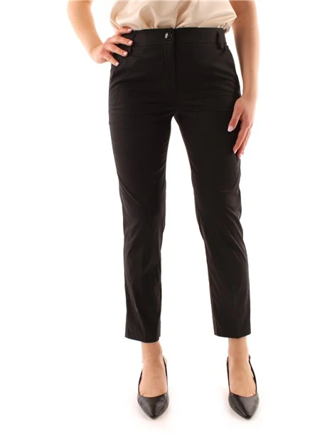 PANTALONI CHINO IN COTONE DONNA NERO