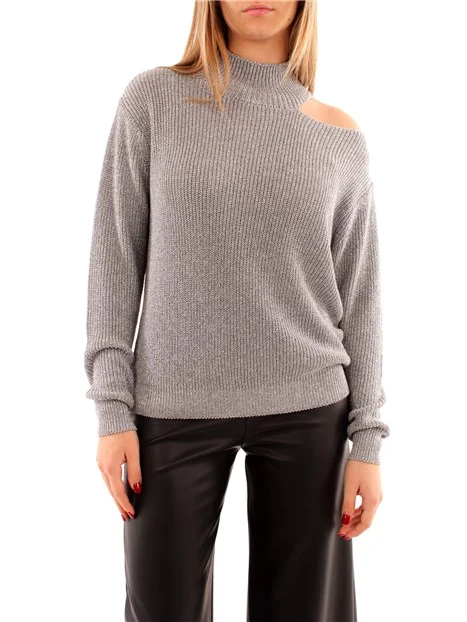 MAGLIA DOLCEVITA IN LUREX DONNA ARGENTO