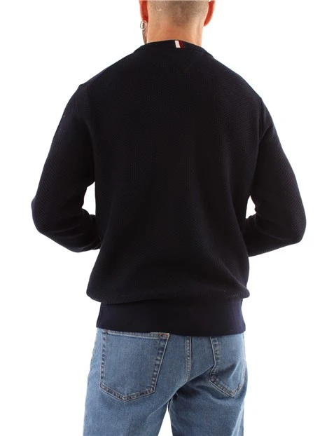 Maglione Uomo Girocollo A Nido D'Ape - Pullover Casual Maniche Lunghe In Acrilico Modal Poliestere - Fit Slim E Morbido
