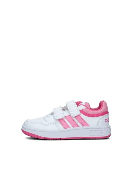 SNEAKERS BASSE HOOPS 3.0 CON STRAPPI BAMBINA BIANCO ROSA