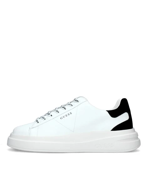 SNEAKERS PLATFORM CON LOGHI ELBA CARRYOVER UOMO BIANCO NERO