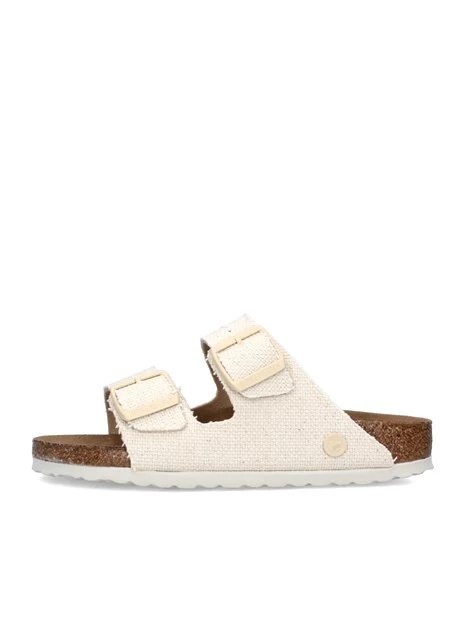 CIABATTE ARIZONA RIVET LOGO DONNA BEIGE
